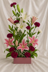 Majestic Lily & Carnation Box Arrangement