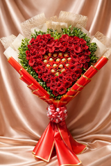 Sweetheart Roses and Chocolate Bouquet
