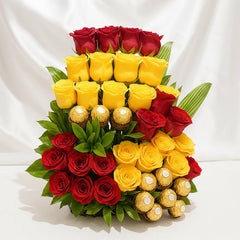 Grand Harmony of Roses & Ferrero Arrangement