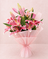 Pink Whisper Lily Bunch