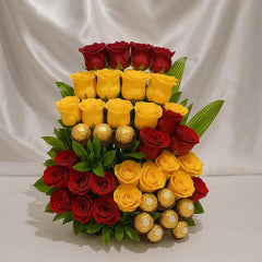 Grand Harmony of Roses & Ferrero Arrangement
