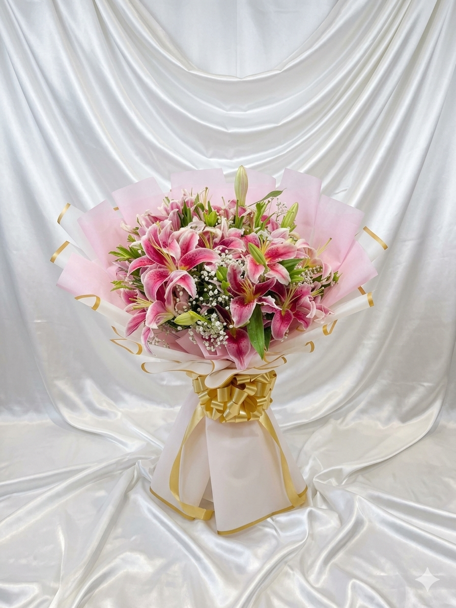Royal Pink Lily Luxury Bouquet