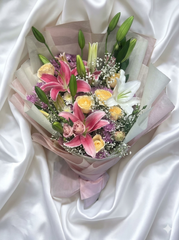 Blush Pink Lily & Rose Premium Bouquet