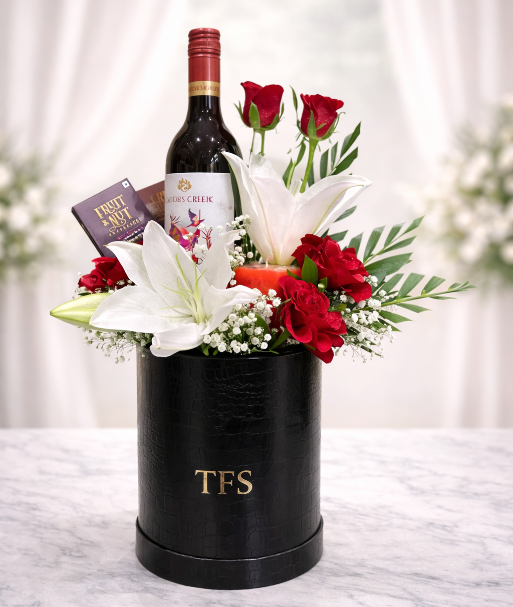 Royal Wine & Bloom Luxe Box