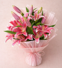 Pink Whisper Lily Bunch